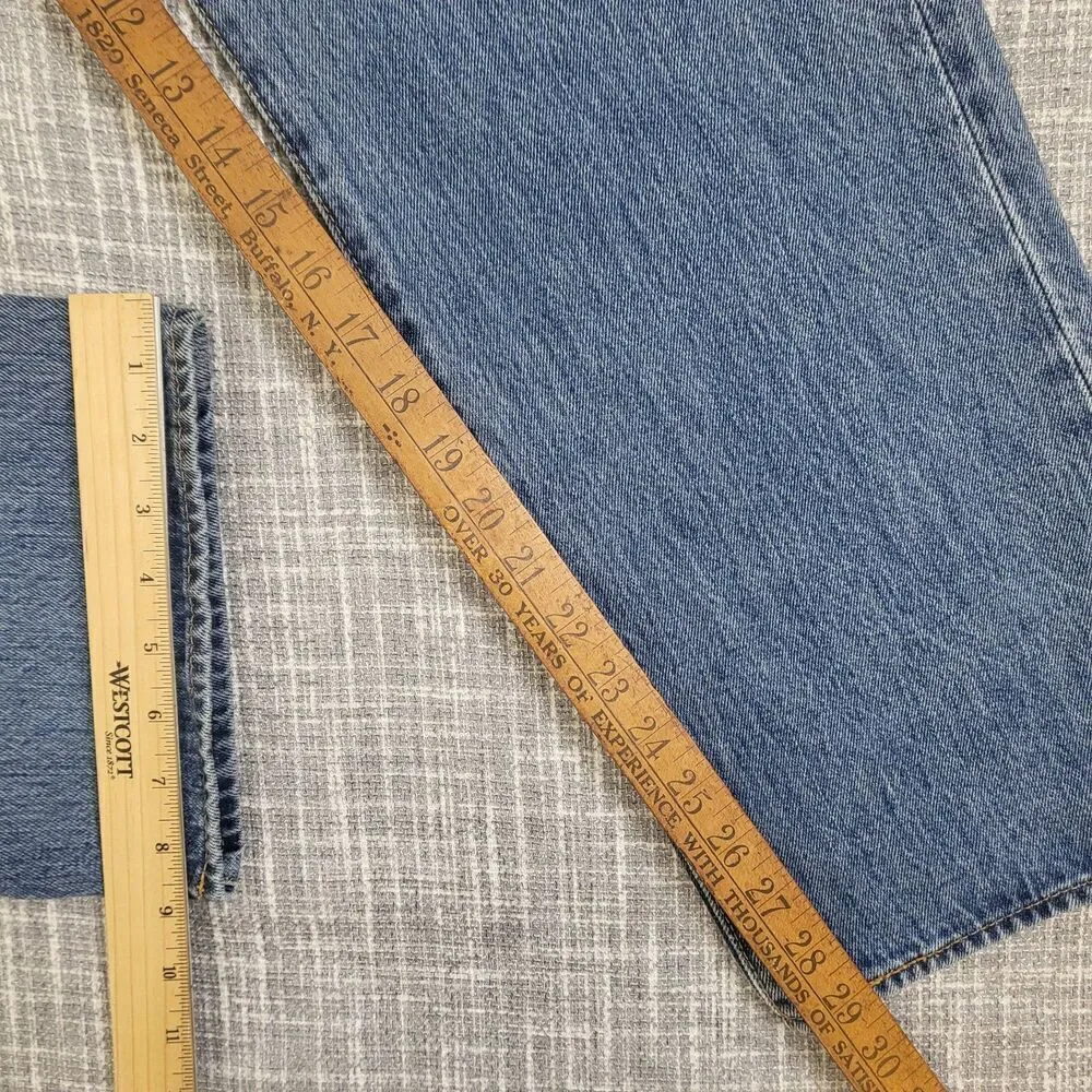 Levi's 501 Jeans Original Button Fly Straight Leg Lt-Med 38X30 (act. in pics)